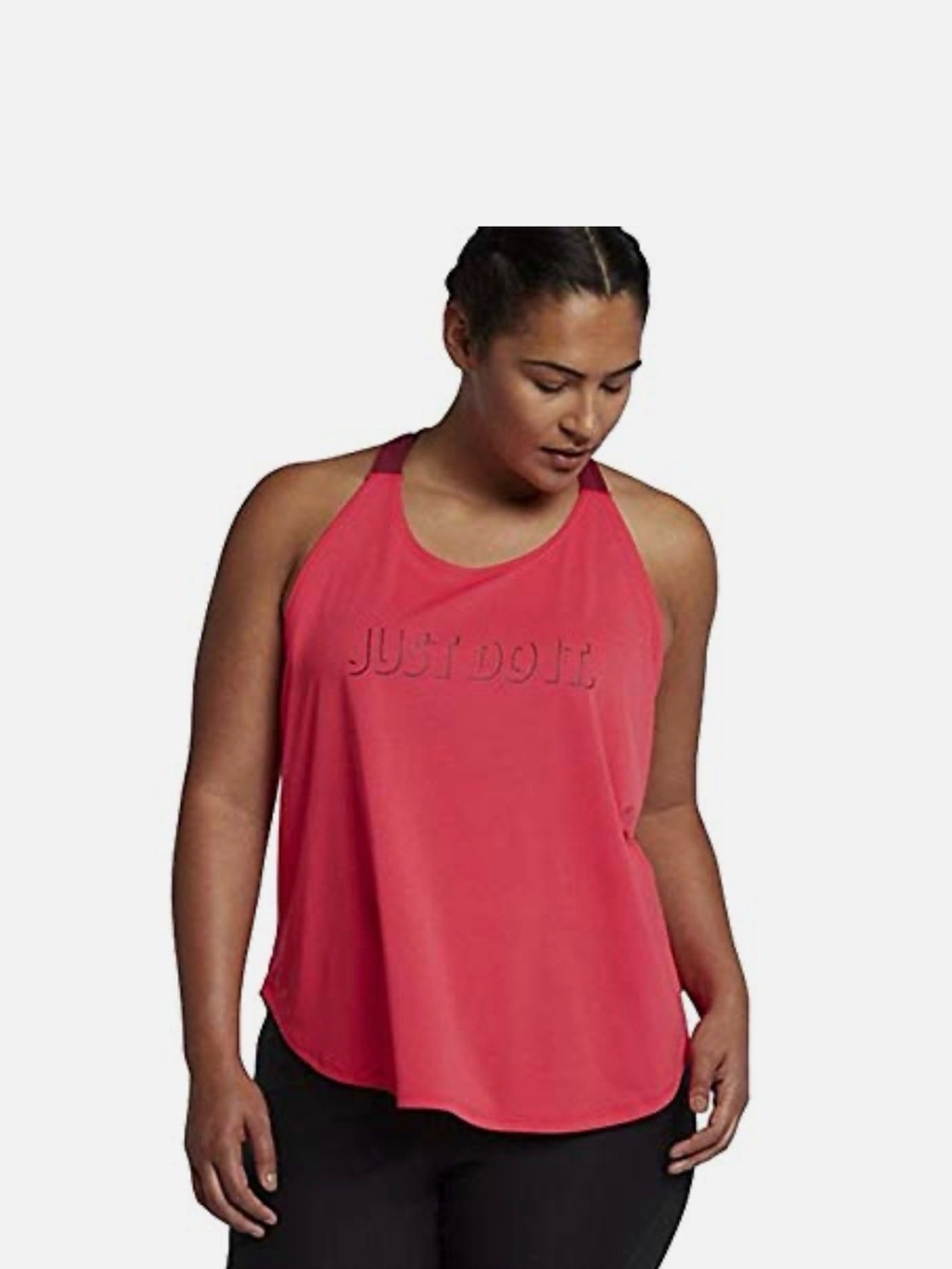 Nike Coral-Pink 'Just Do It' Racerback Training Tank